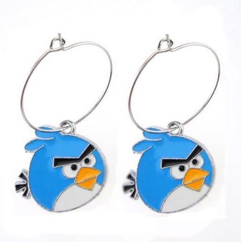 Stylové náušnice ANGRY BIRDS - modrý pták