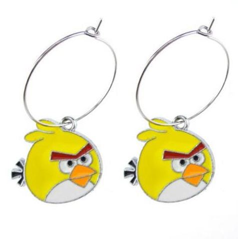 Stylové náušnice ANGRY BIRDS - žlutý pták