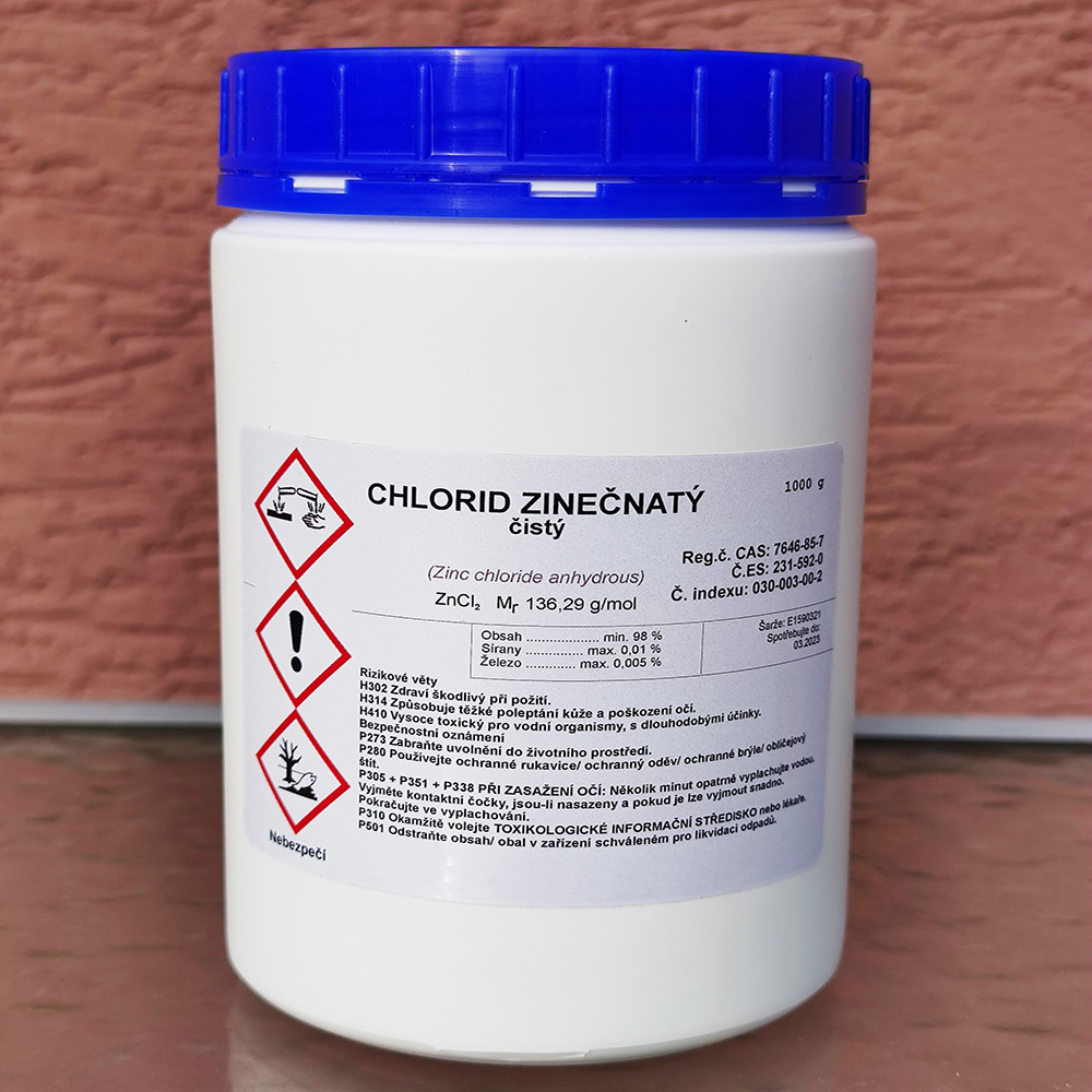 Chlorid zinečnatý bezvodý p.a. - 1000 g