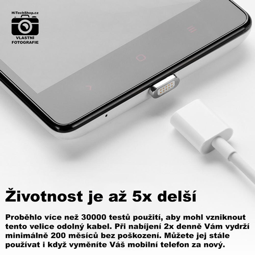Datový a nabíjecí micro USB kabel magnetický