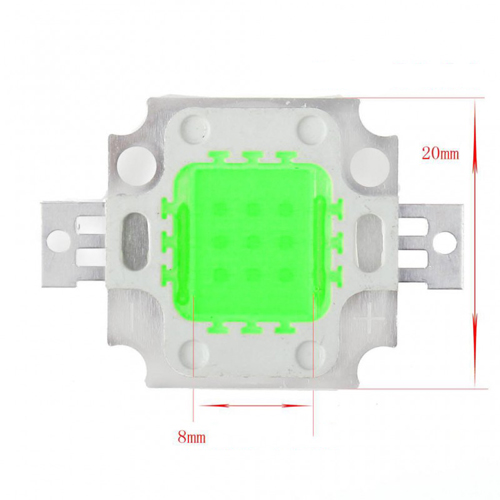 Výkonová 10W LED dioda - zelená