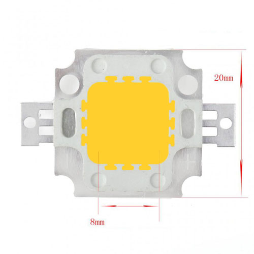 Výkonová 10W LED dioda - žlutá