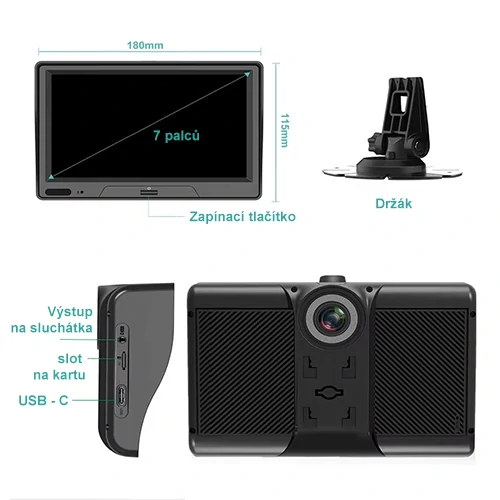 Navigace pro kamiony i do auta s kamerou 7" ANDROID MTK8127