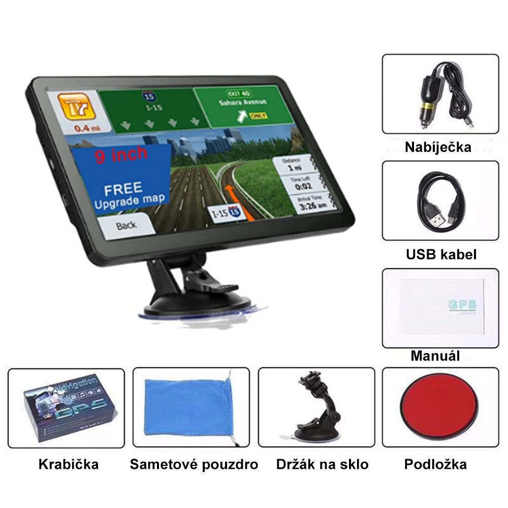 Navigace pro kamiony i do auta 9" Mediatek 8127