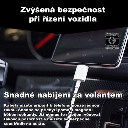 Datový a nabíjecí micro USB kabel magnetický