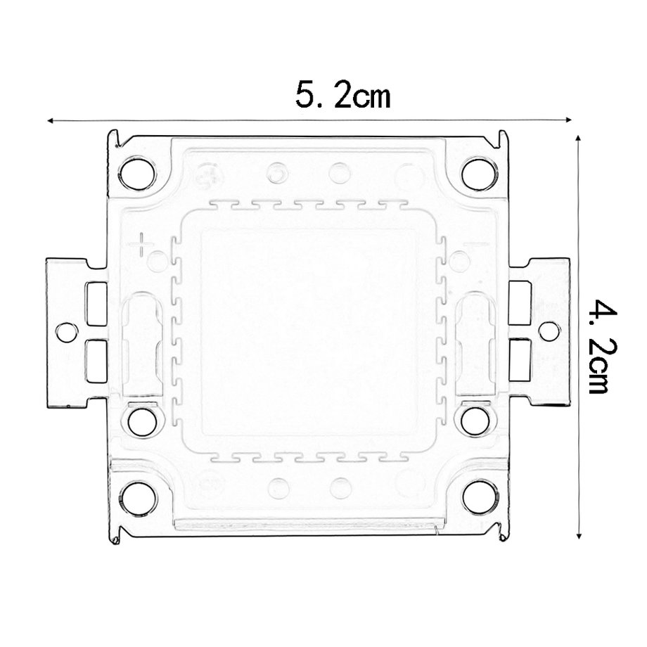 Výkonová 100W LED dioda - studená bílá