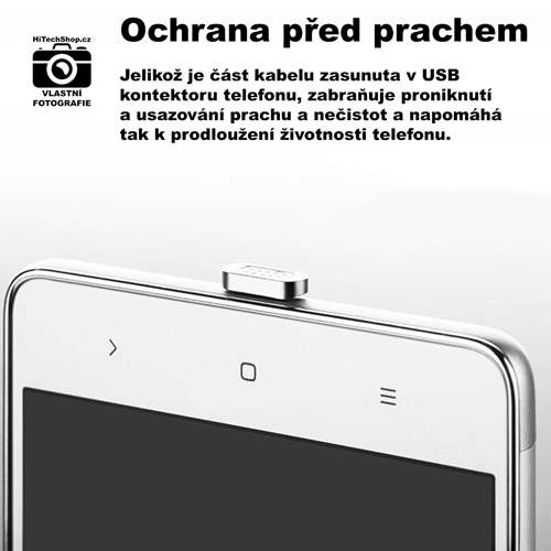 Datový a nabíjecí micro USB kabel magnetický