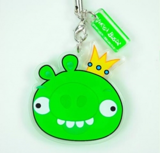 Přívěsek na mobil ANGRY BIRDS - zelené prase